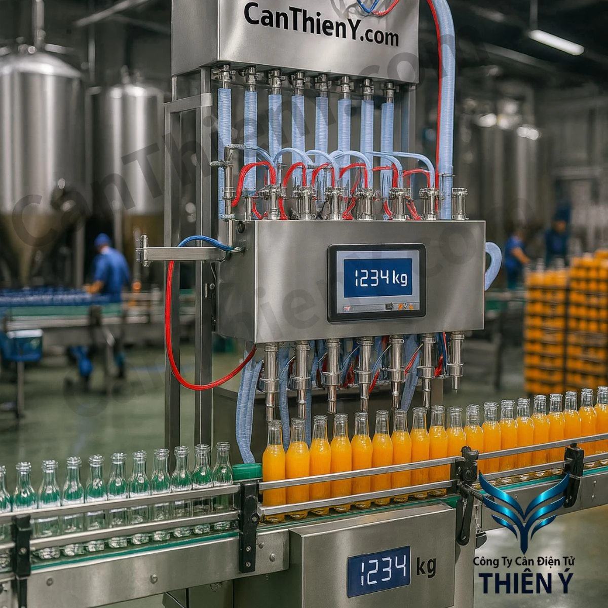 Cân chiết rót nước ép đóng chai – Giá tốt, bảo hành 18 tháng