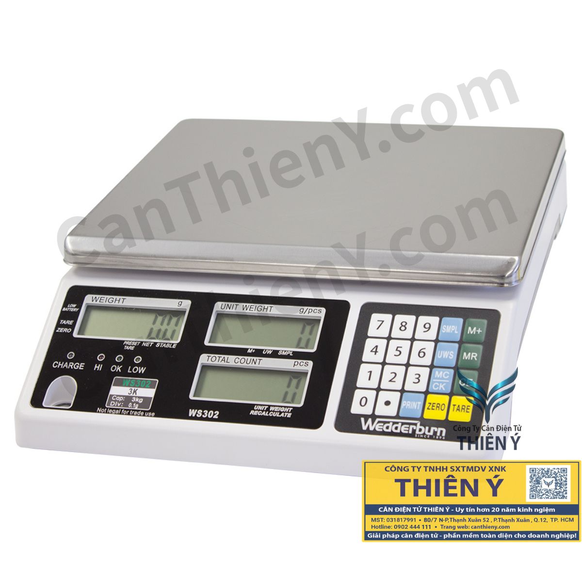Cân đếm trong QC kiểm định – Chính xác, bền bỉ, bảo hành 18 tháng Thiên Ý