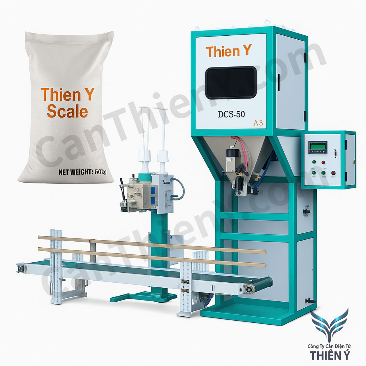 Cân đóng bao 5kg – Chính xác, bền bỉ, bảo hành 18 tháng Thiên Ý