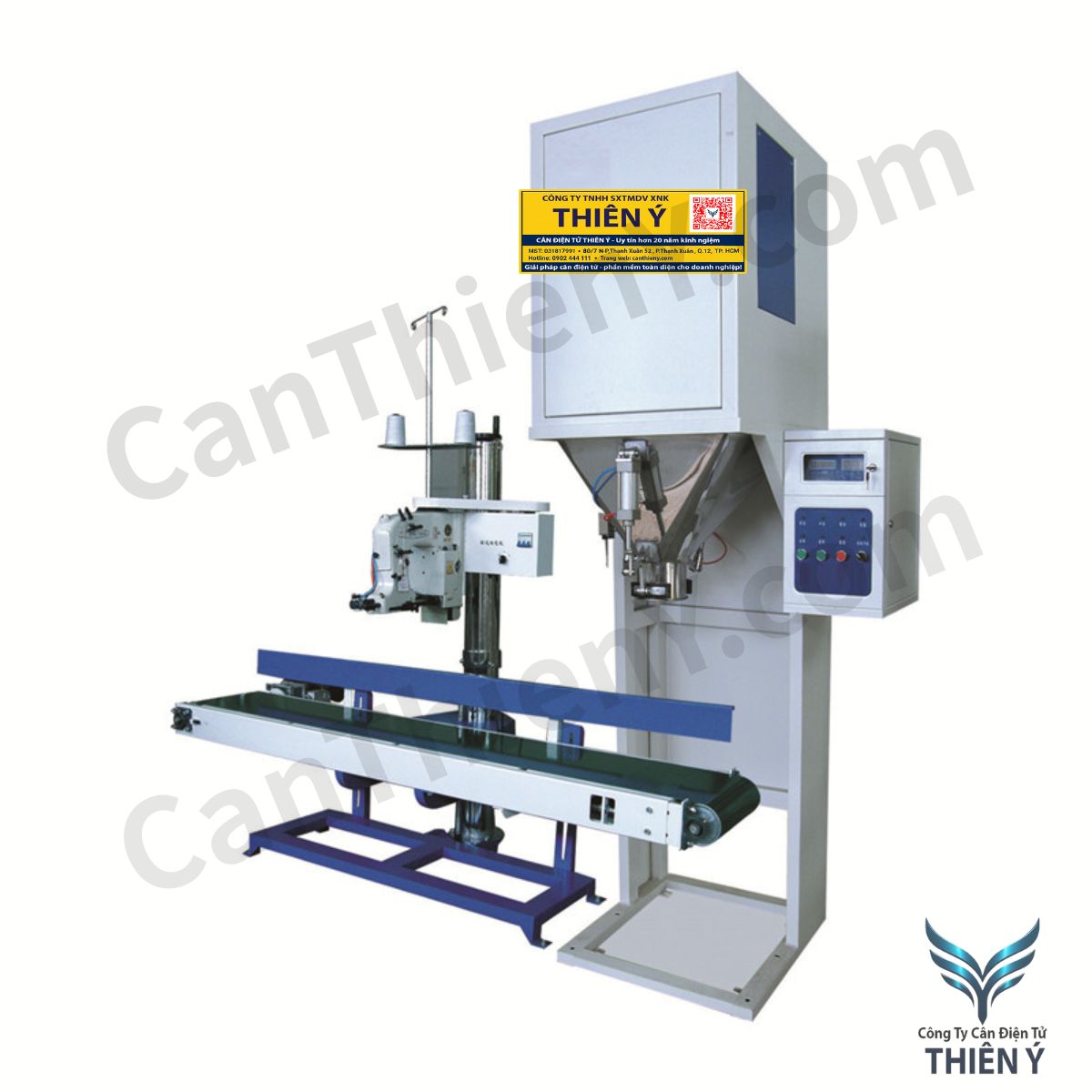 Cân đóng bao cấp liệu thùng xoay – Chính xác, bền bỉ, bảo hành 18 tháng Thiên Ý