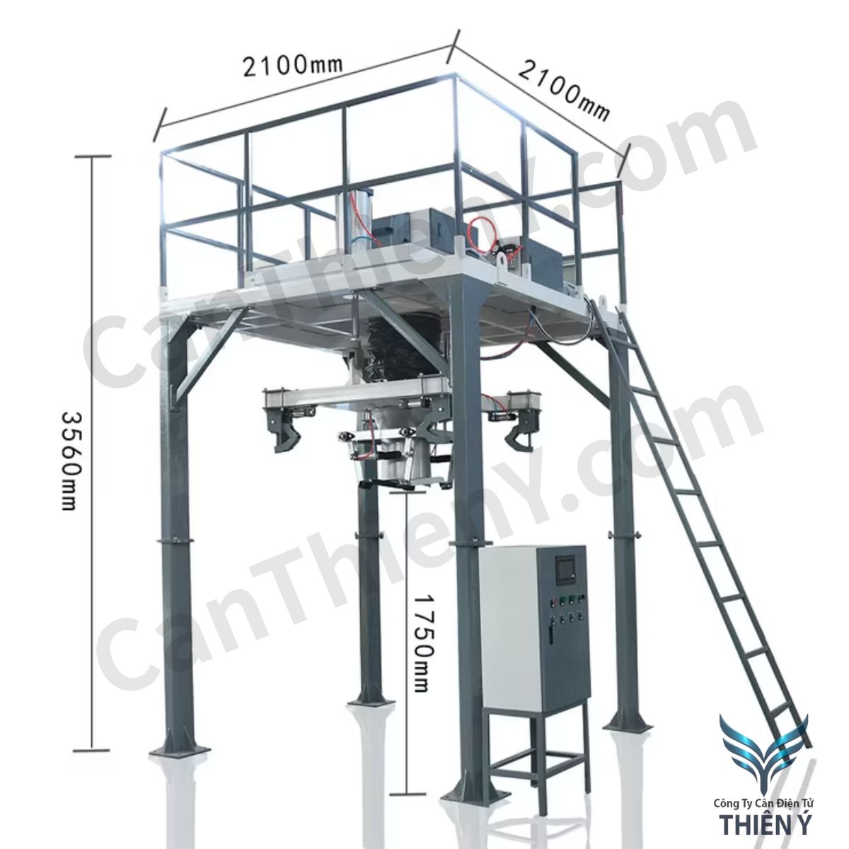 Cân đóng bao dạng treo túi – Chính xác, bền bỉ, bảo hành 18 tháng Thiên Ý