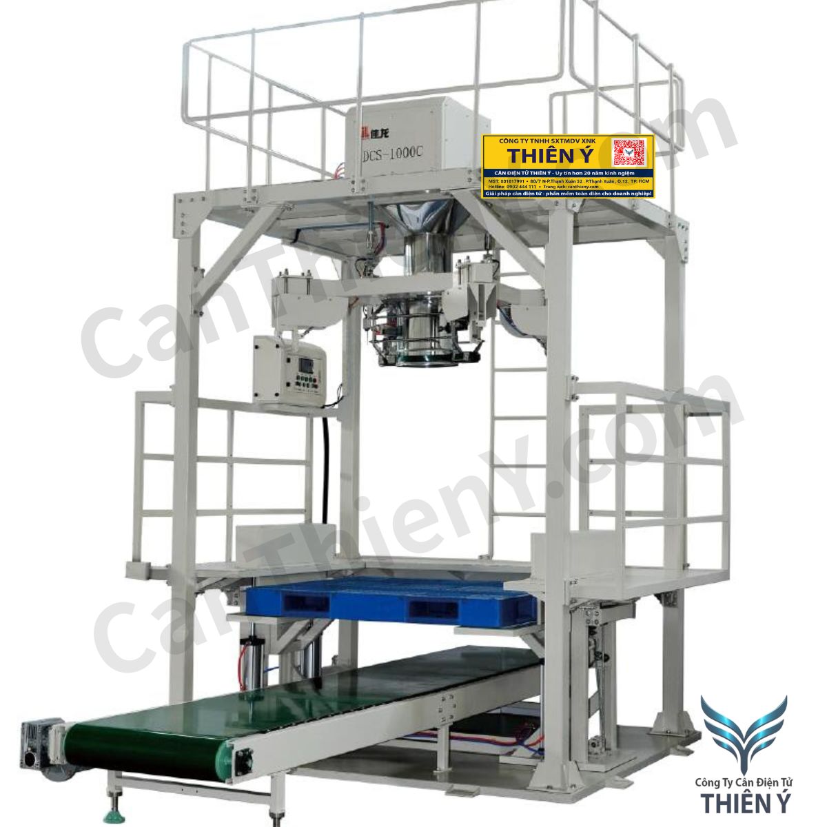 Cân đóng bao xả đáy – Chính xác, bền bỉ, bảo hành 18 tháng Thiên Ý