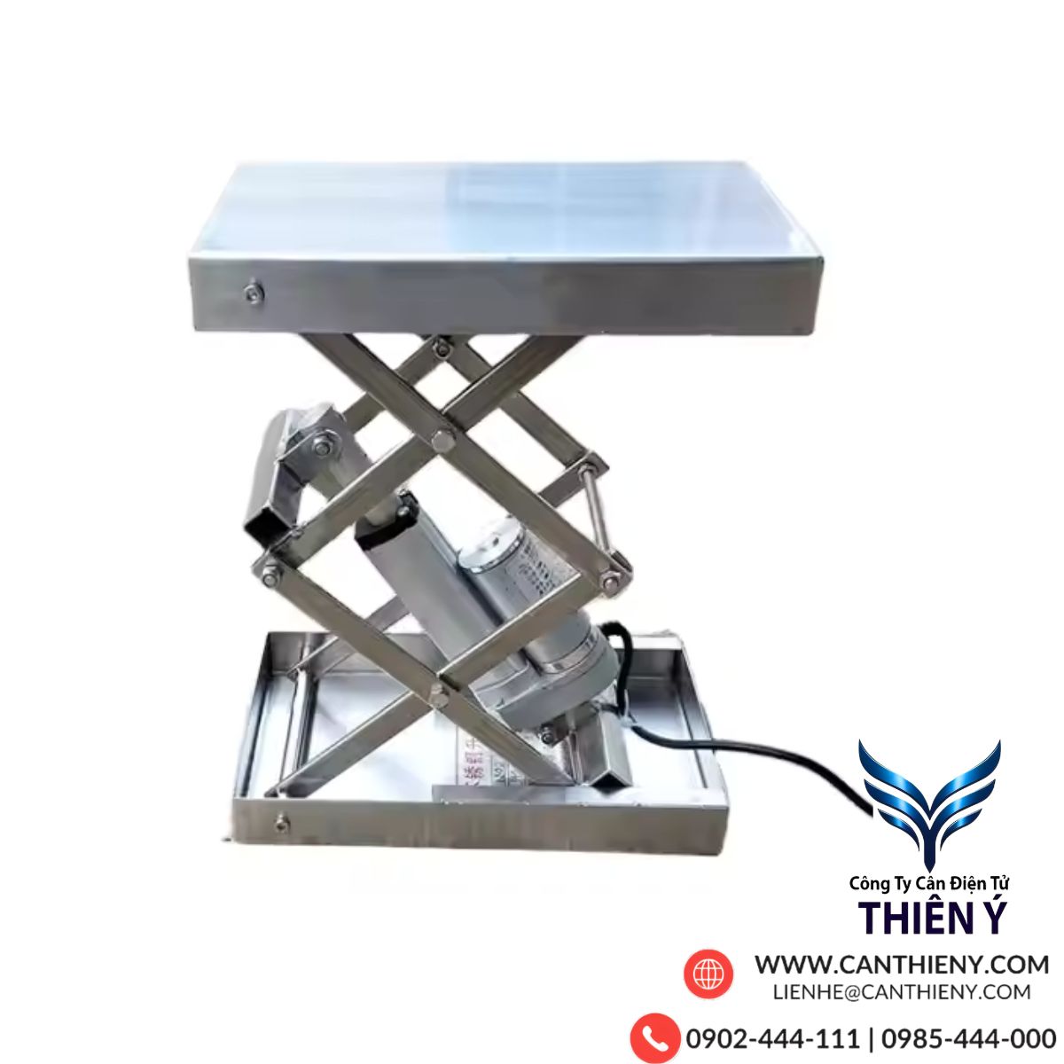 Cân điện tử bàn nâng hạ có phanh thủy lực – Chính hãng, giá tốt