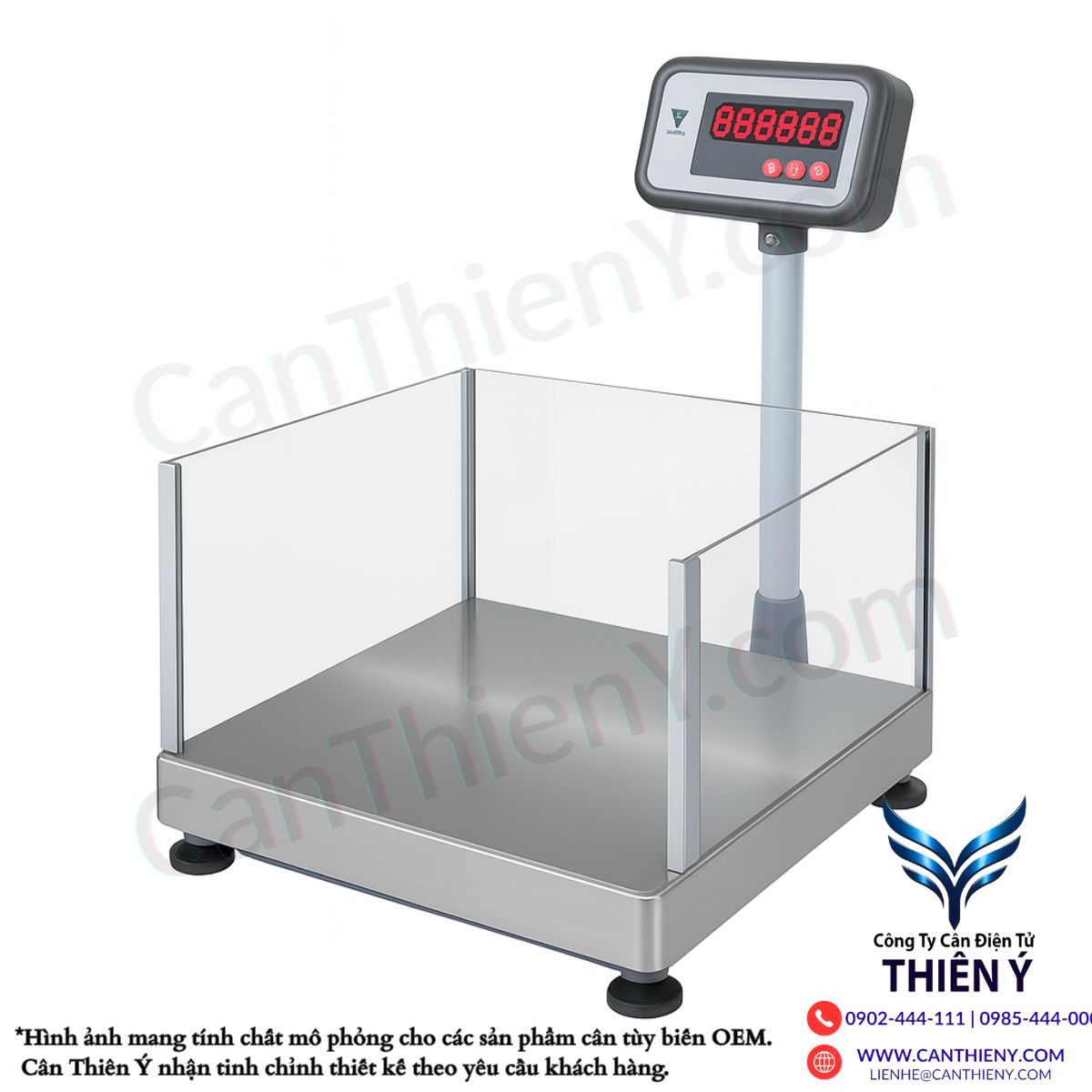 Cân OEM có lồng kính chắn gió