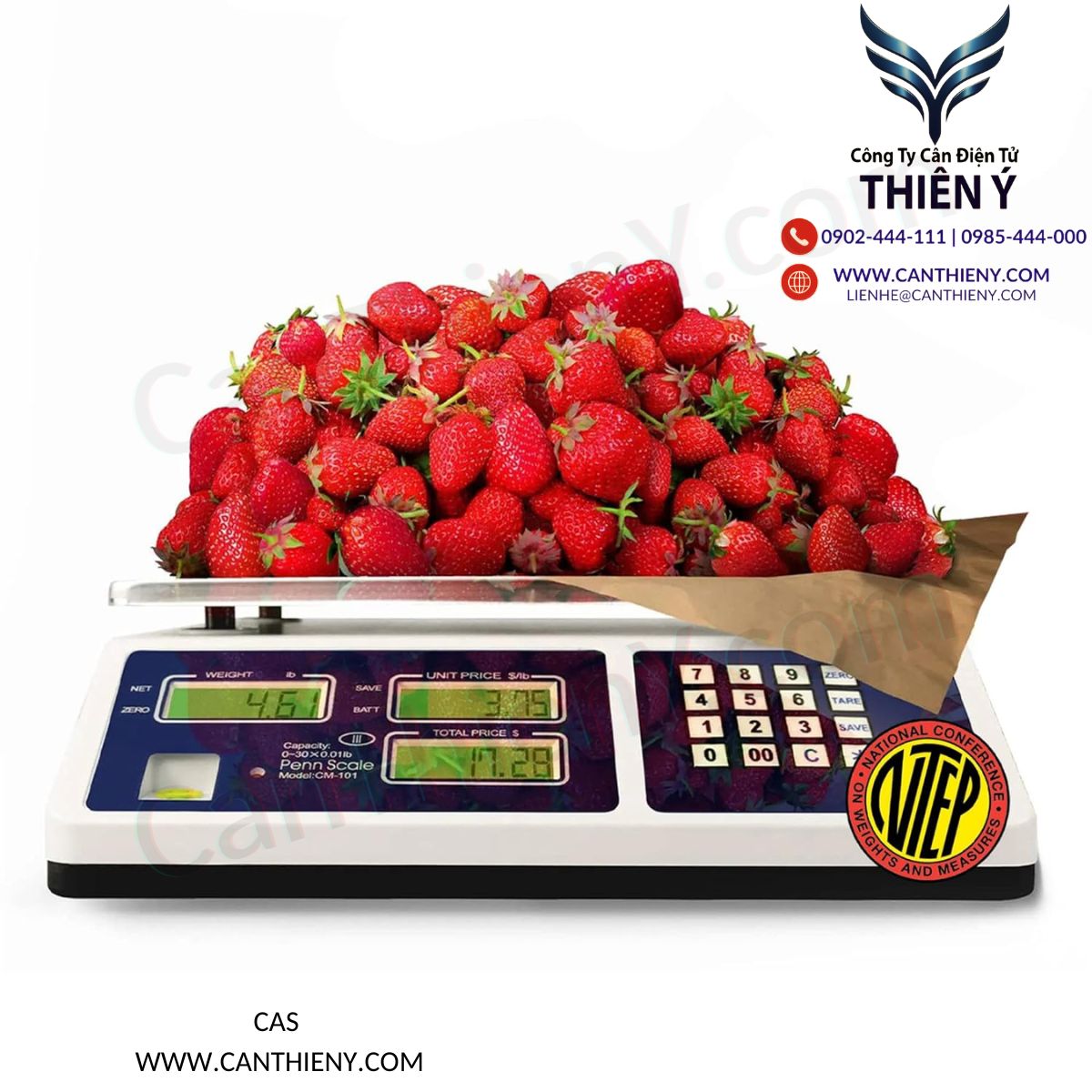 Cân thương mại bảo hành 12 tháng – sản phẩm chính hãng, bền bỉ, đảm bảo hiệu quả kinh doanh, phù hợp siêu thị, cửa hàng, minimart. Liên hệ Thiên Ý tư vấn mẫu & báo giá!