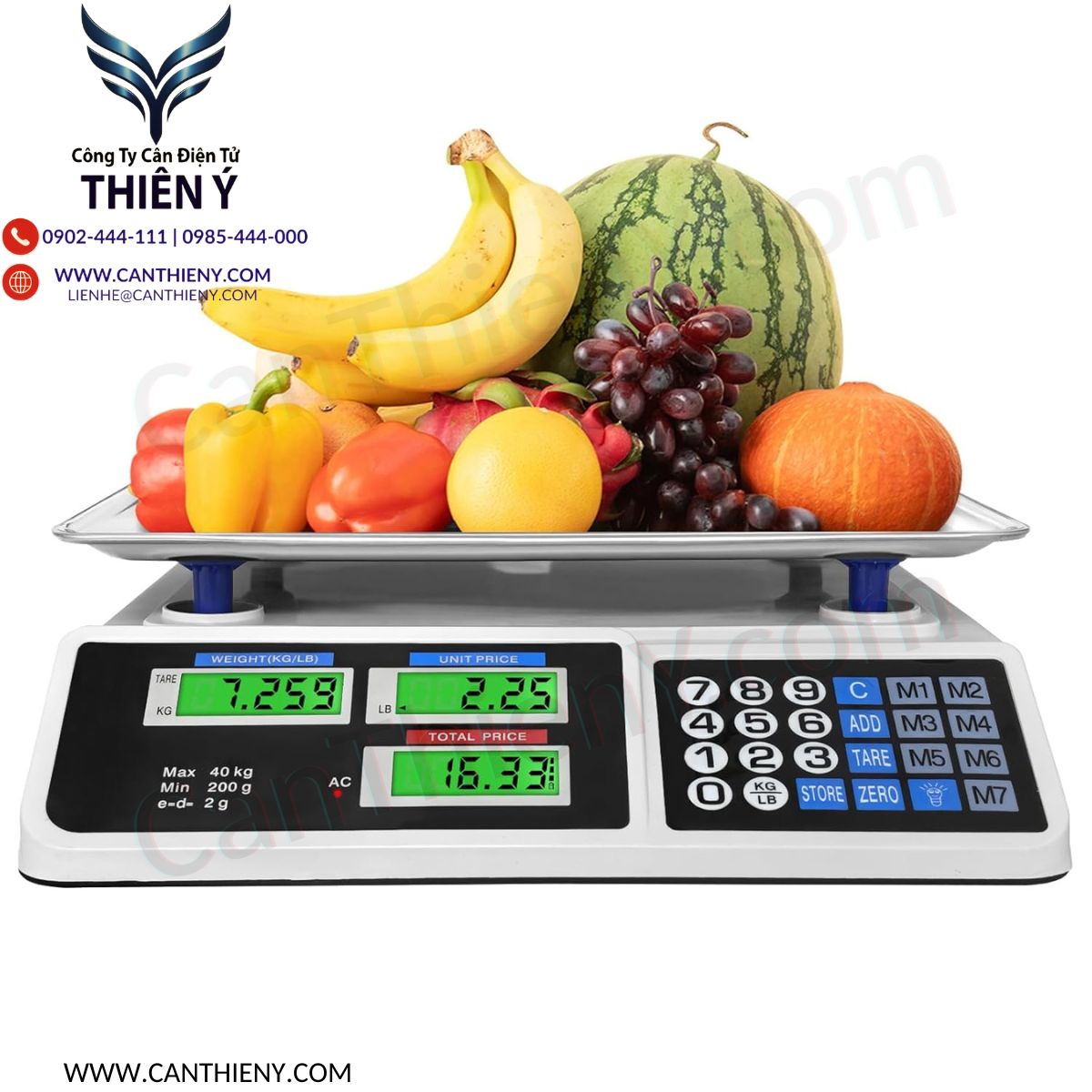 Cân thương mại dùng cho xe tải bán hàng lưu động – gọn nhẹ, chắc chắn, bảo hành 18 tháng