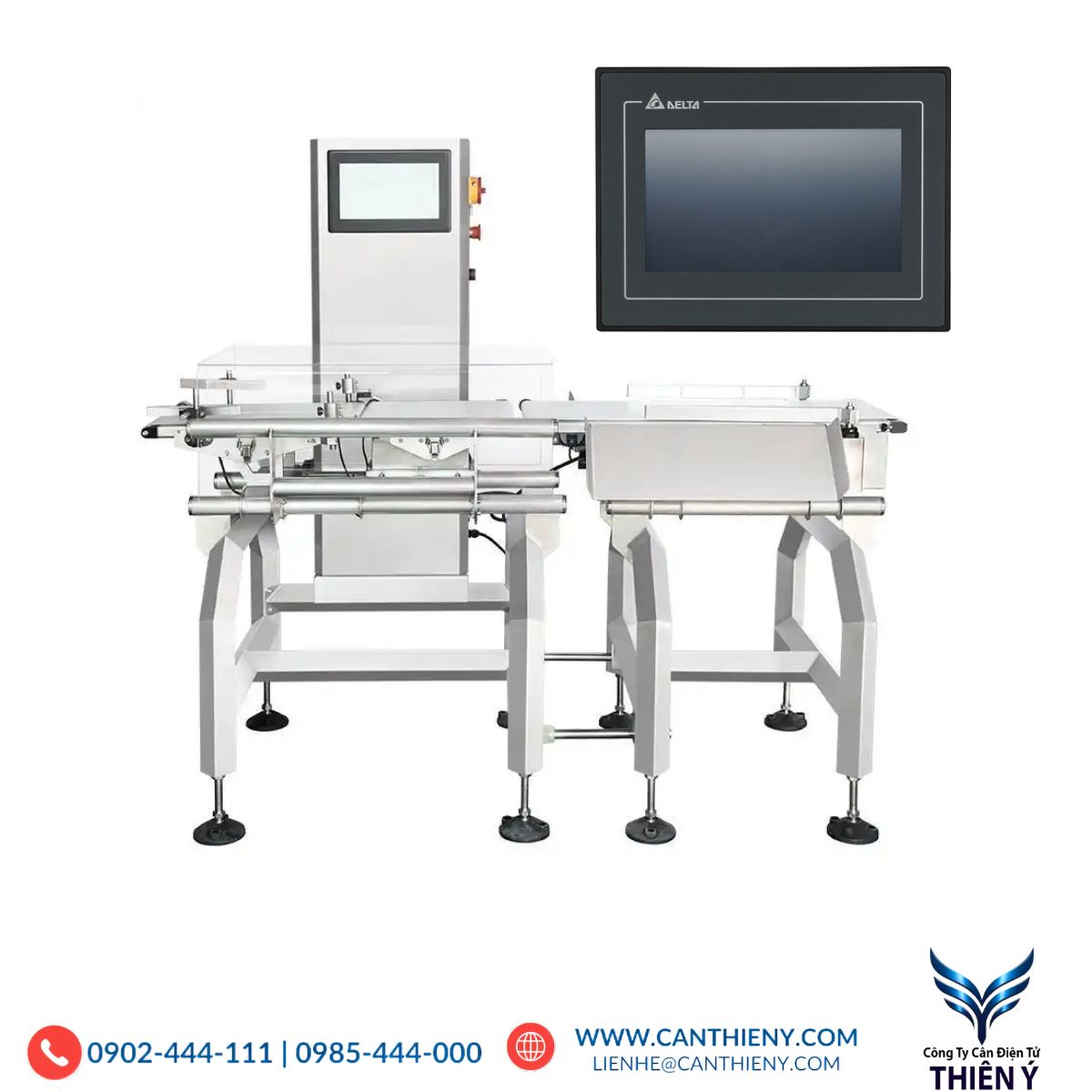 Cân băng tải kiểm tra kết nối màn hình HMI – Tự động hóa giám sát trọng lượng