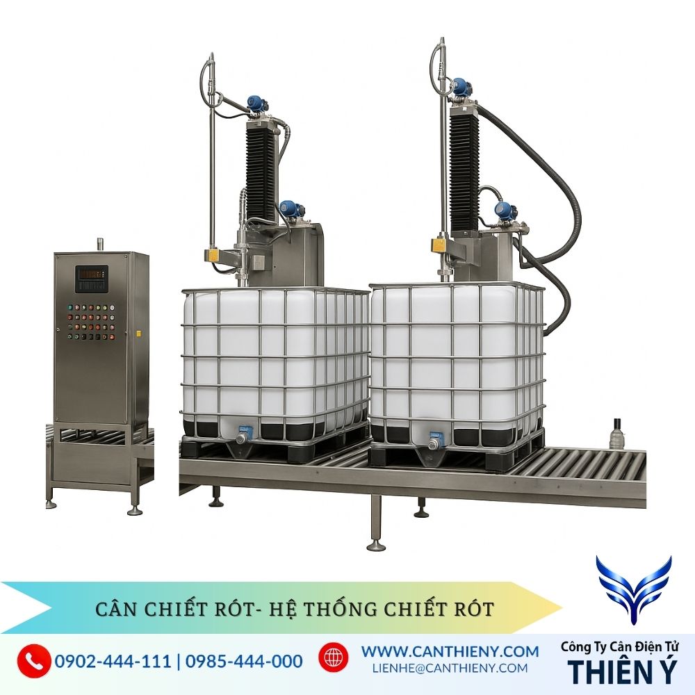 Cân chiết rót chất lỏng 1 tấn Thiên Ý chính hãng