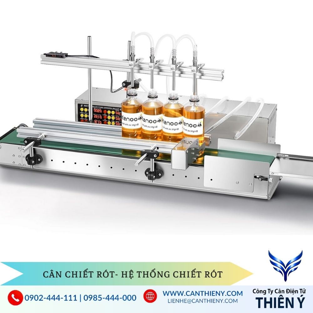 Cân chiết rót chất lỏng băng tải nhỏ Thiên Ý