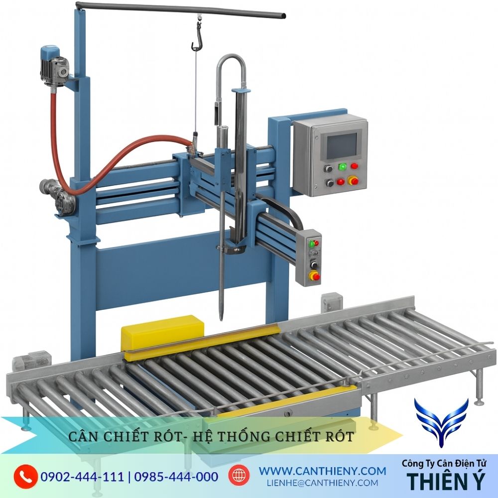 Cân Chiết Rót Chất Lỏng Kết Nối MES tích hợp truyền dữ liệu sản xuất