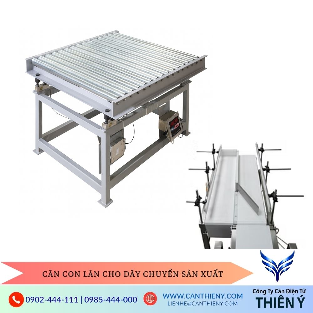 Cân con lăn điện tử tự động loại bỏ hàng lỗi chính hãng Thiên Ý