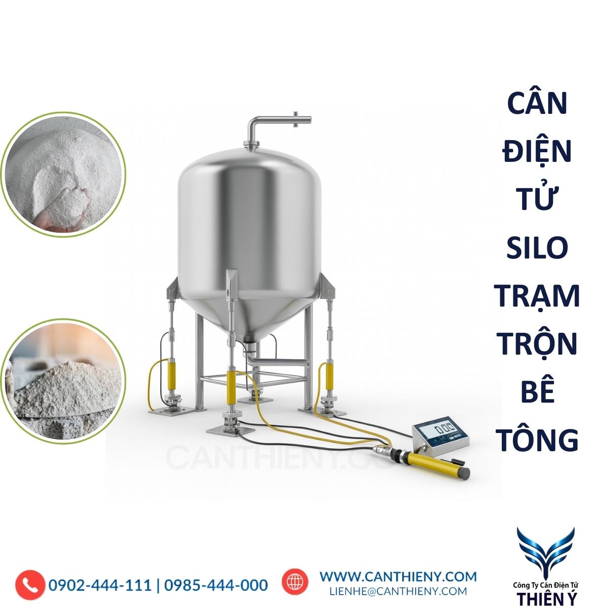 Cân điện tử silo dùng trong trạm trộn bê tông – Bảo hành 12 tháng, giá rẻ