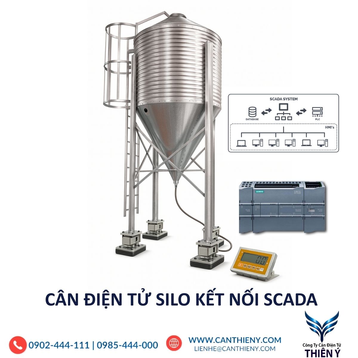 Cân Điện Tử Silo Kết Nối SCADA – Giám Sát Tập Trung, Giá Tốt