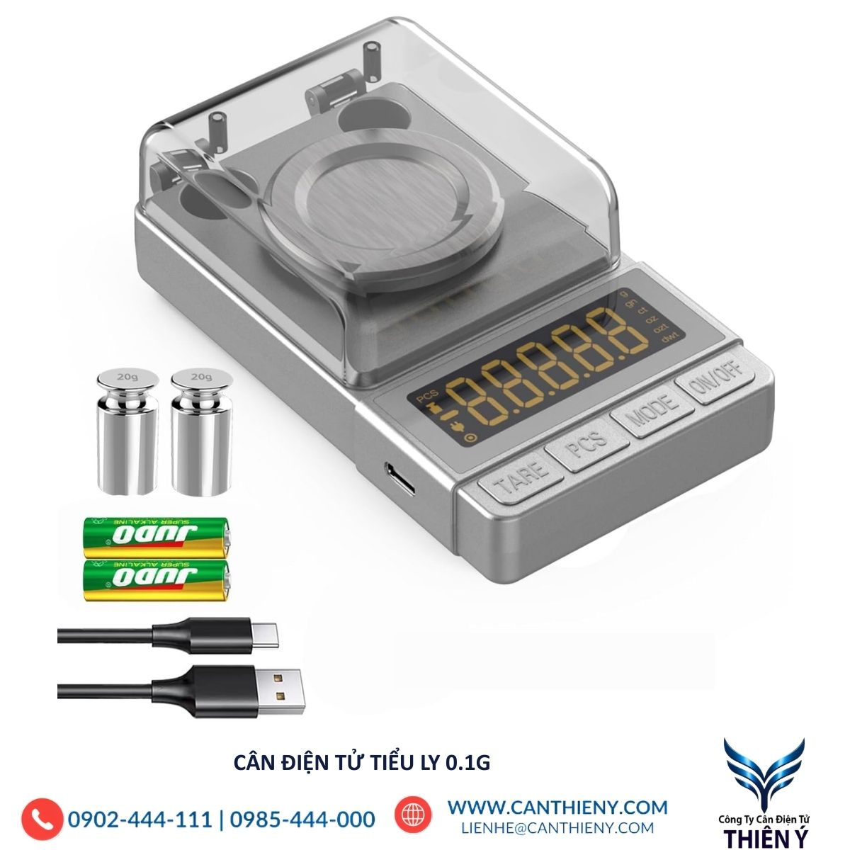 Cân điện tử tiểu ly 0.1g - chính hãng, bảo hành từ 12 Tháng.