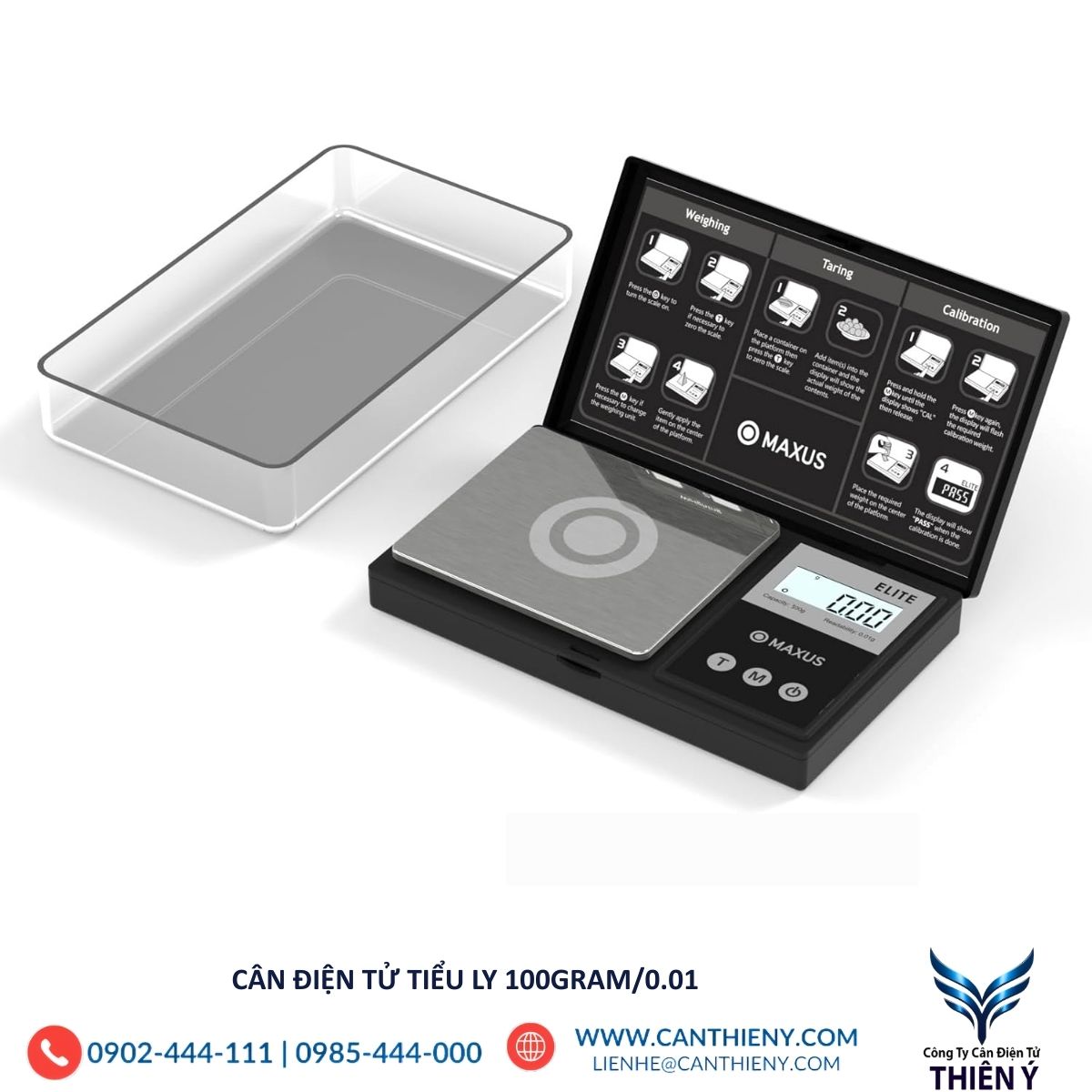 Cân điện tử tiểu ly 100g - Chính xác từng mg, giá tốt tại Thiên Ý