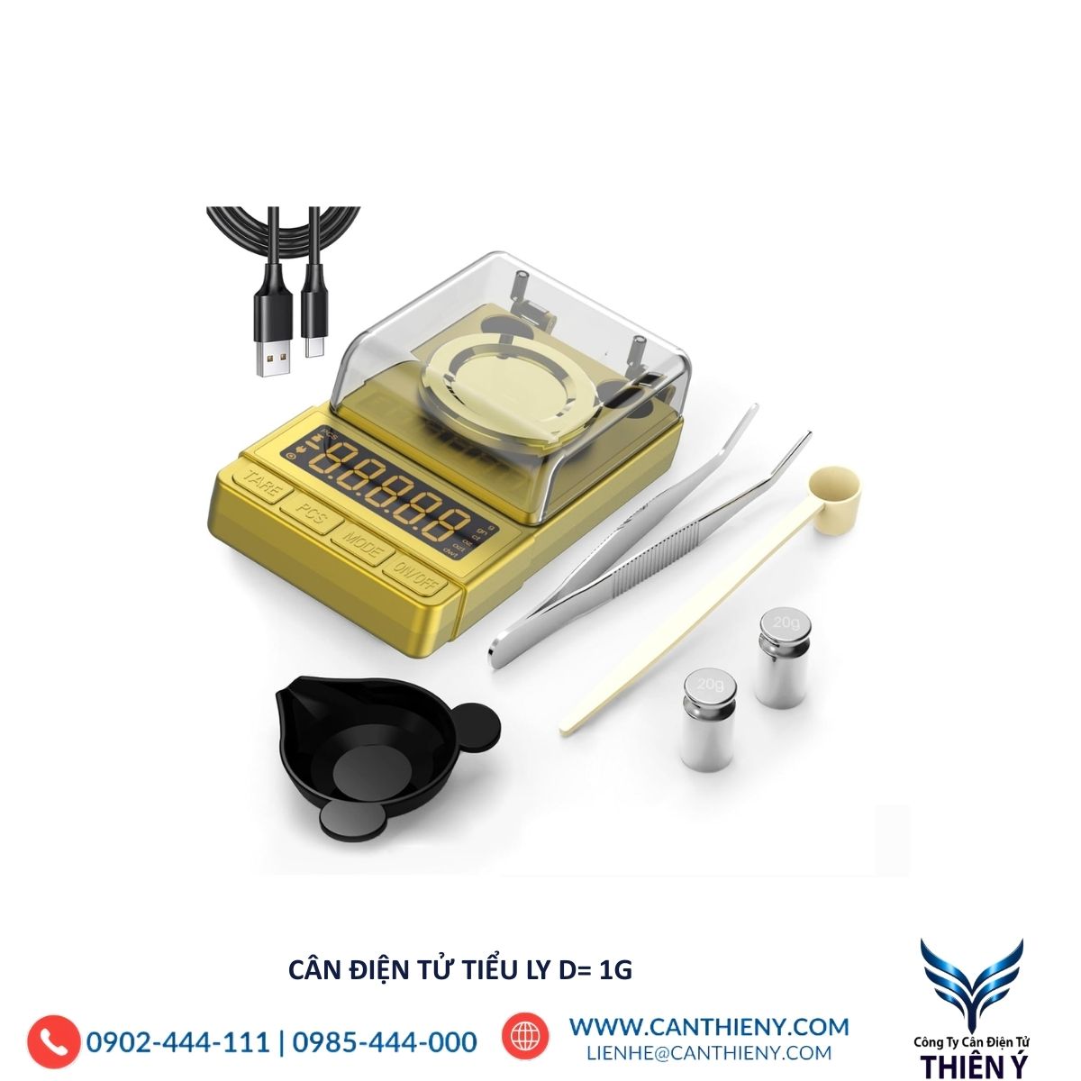 Cân điện tử tiểu ly 1g - chính hãng, bảo hành từ 12 Tháng.