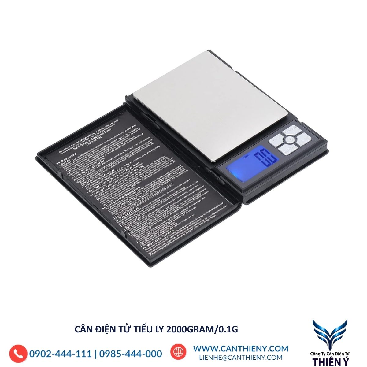 Cân điện tử tiểu ly 2000g - chính xác, dễ dùng, BH 12 tháng