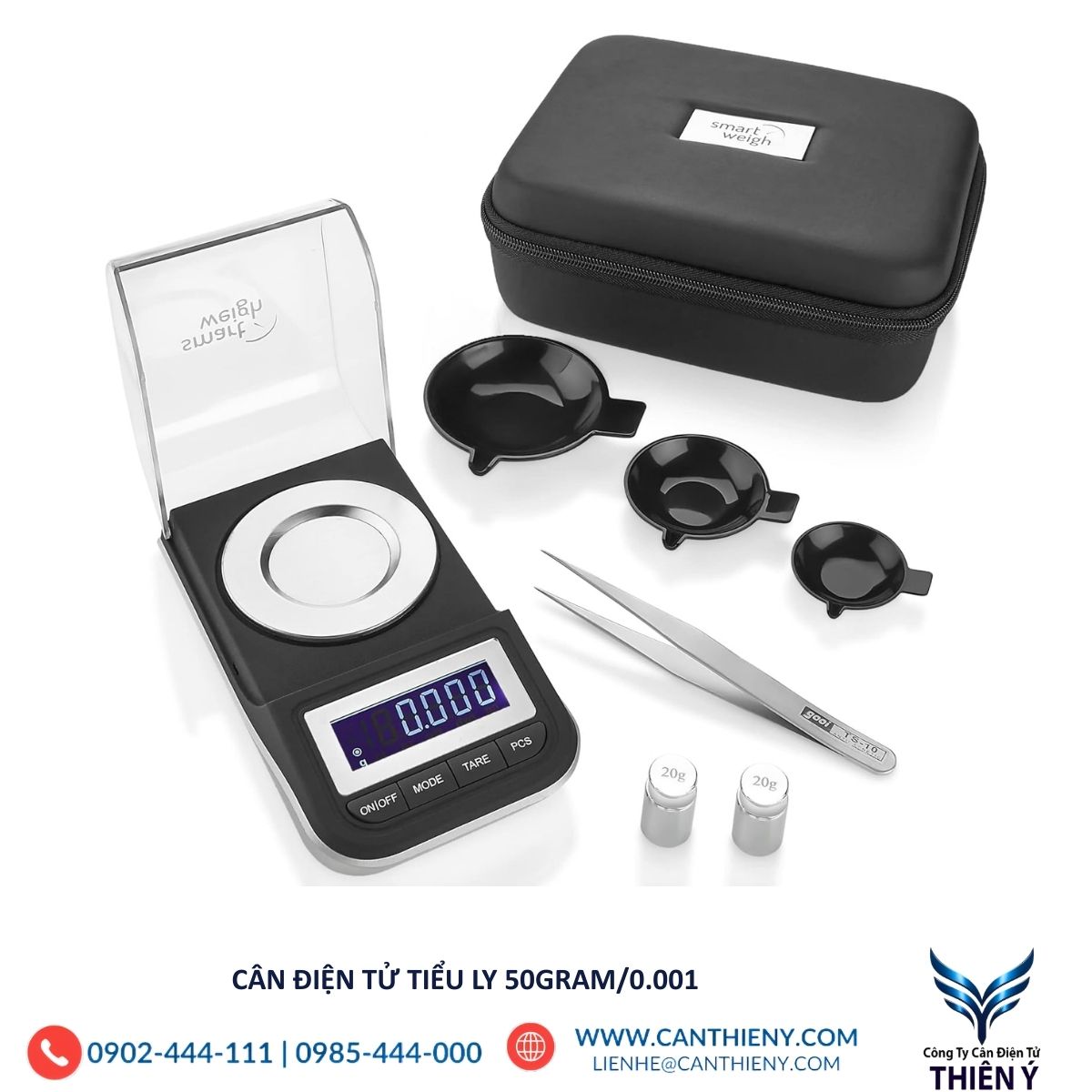 Cân điện tử tiểu ly 50g - Độ chính xác cao, giá tốt tại Thiên Ý