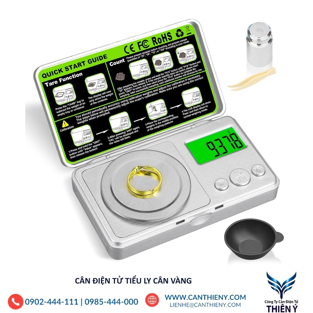 Cân điện tử tiểu ly cân vàng - chất lượng, bảo hành 12 tháng.