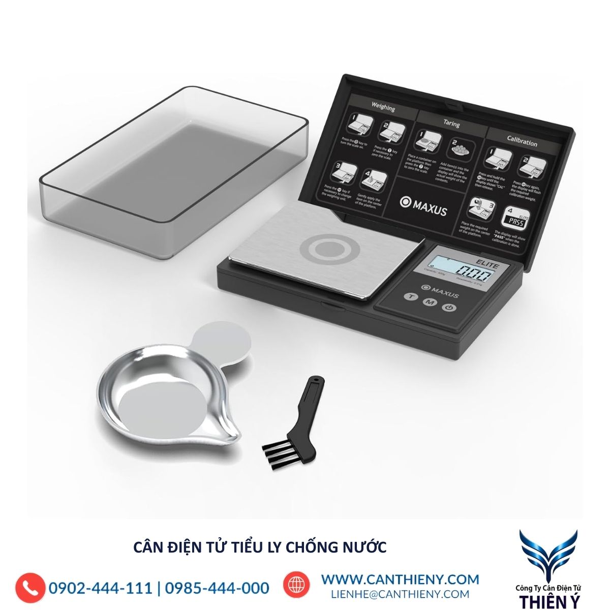 Cân điện tử tiểu ly chống nước - giá rẻ, bảo hành 12 tháng.