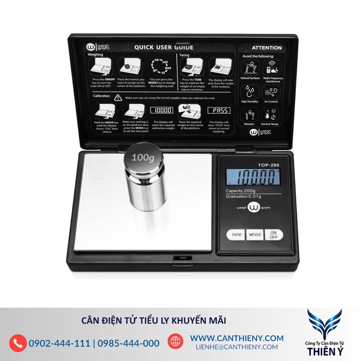 Cân điện tử tiểu ly khuyến mãi chính hãng