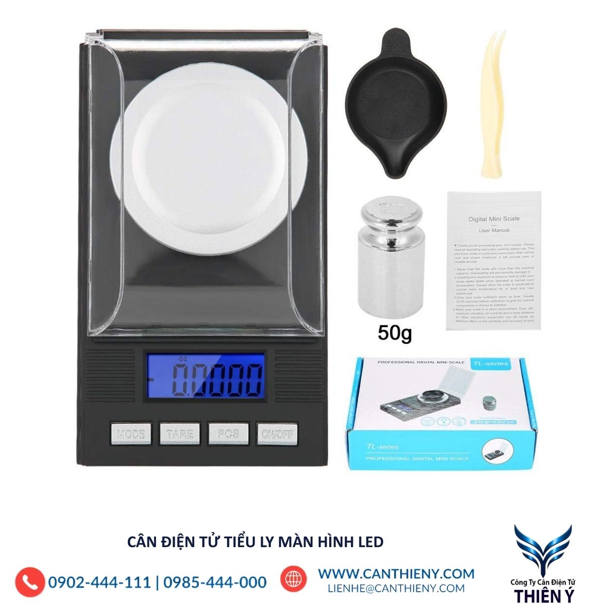 Cân điện tử tiểu ly màn hình LED – hiển thị sắc nét, dễ quan sát
