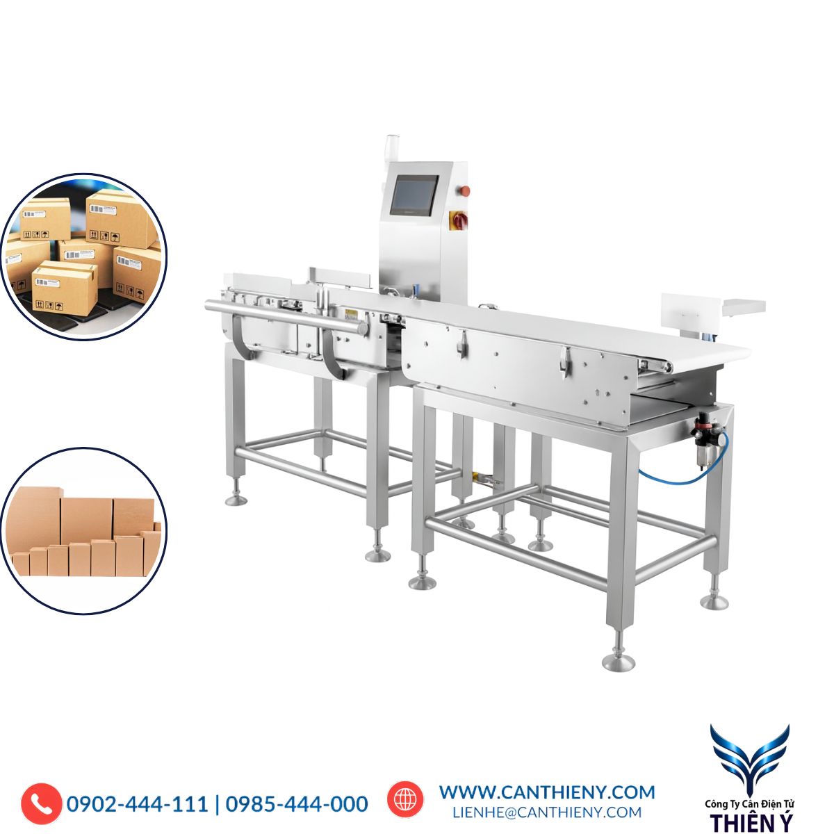 Cân kiểm tra túi nhựa PE, PP – Giải pháp loại bỏ hàng lỗi tự động