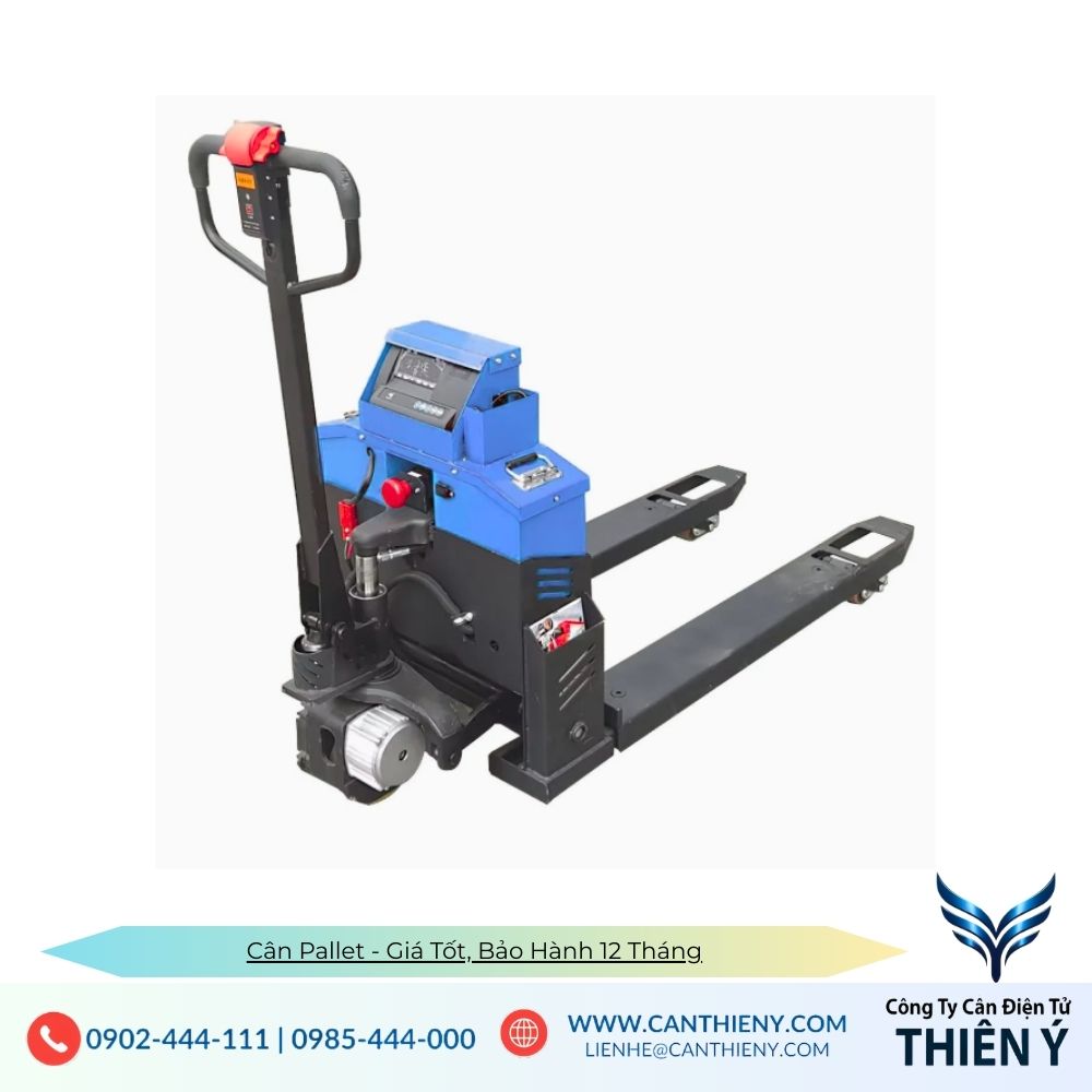 Hình ảnh cân pallet tích hợp pin sạc Thiên Ý chính hãng