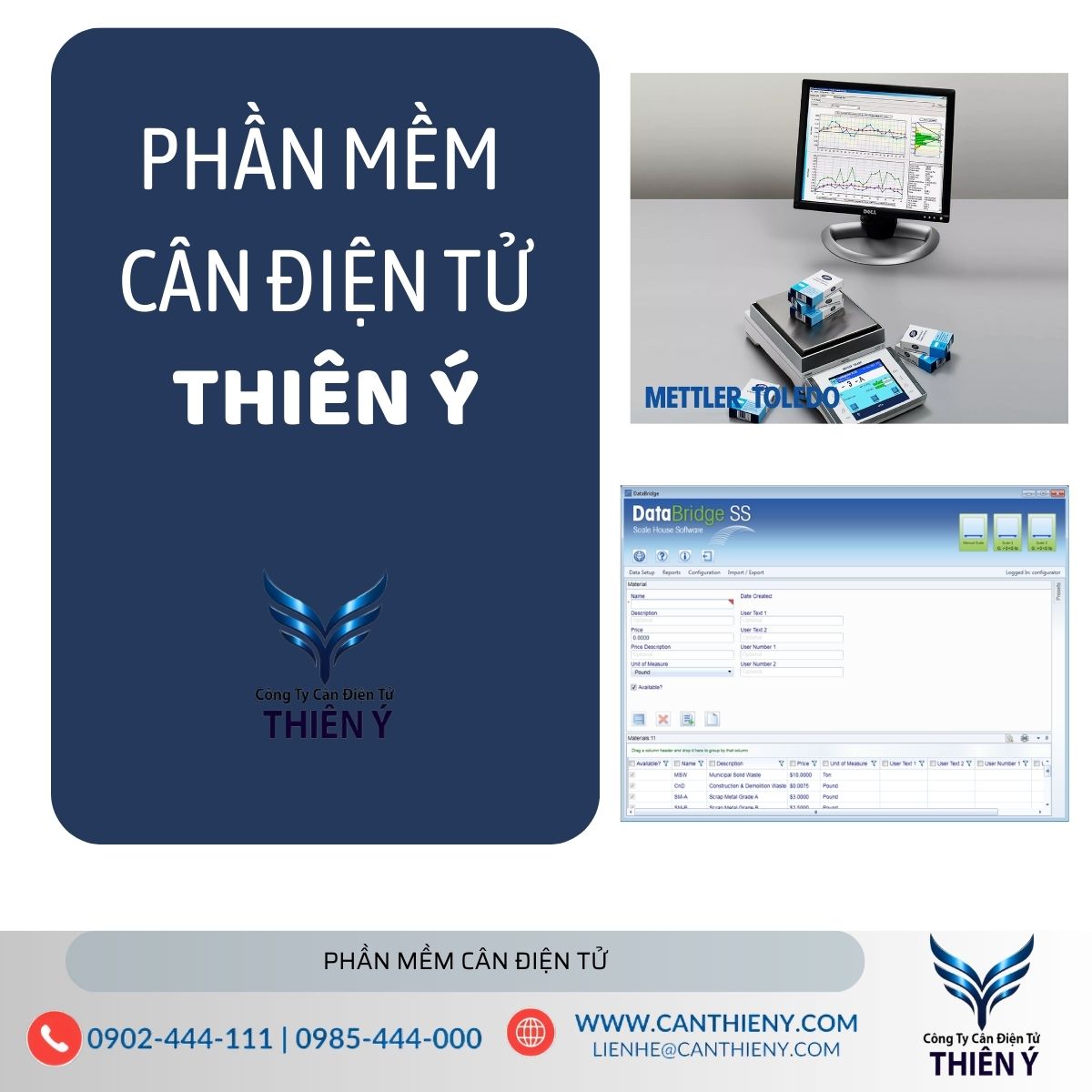 Phần mềm cân cho ngành cơ khí CNC Thiên Ý