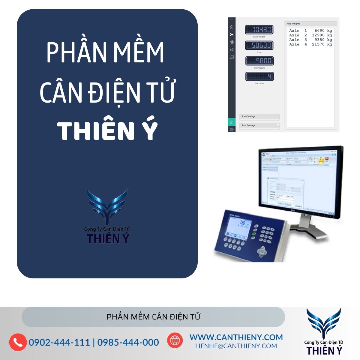 Phần mềm cân điện tử chính hãng Thiên Ý, hỗ trợ kết nối loadcell, dễ sử dụng