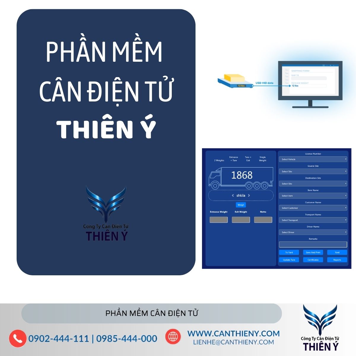 Phần mềm cân giao diện tiếng Việt - Anh hỗ trợ song ngữ thân thiện với người dùng