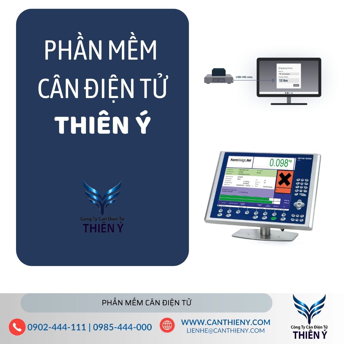 Phần mềm cân kết nối bảng led hiển thị lớn chính hãng, hiển thị rõ nét