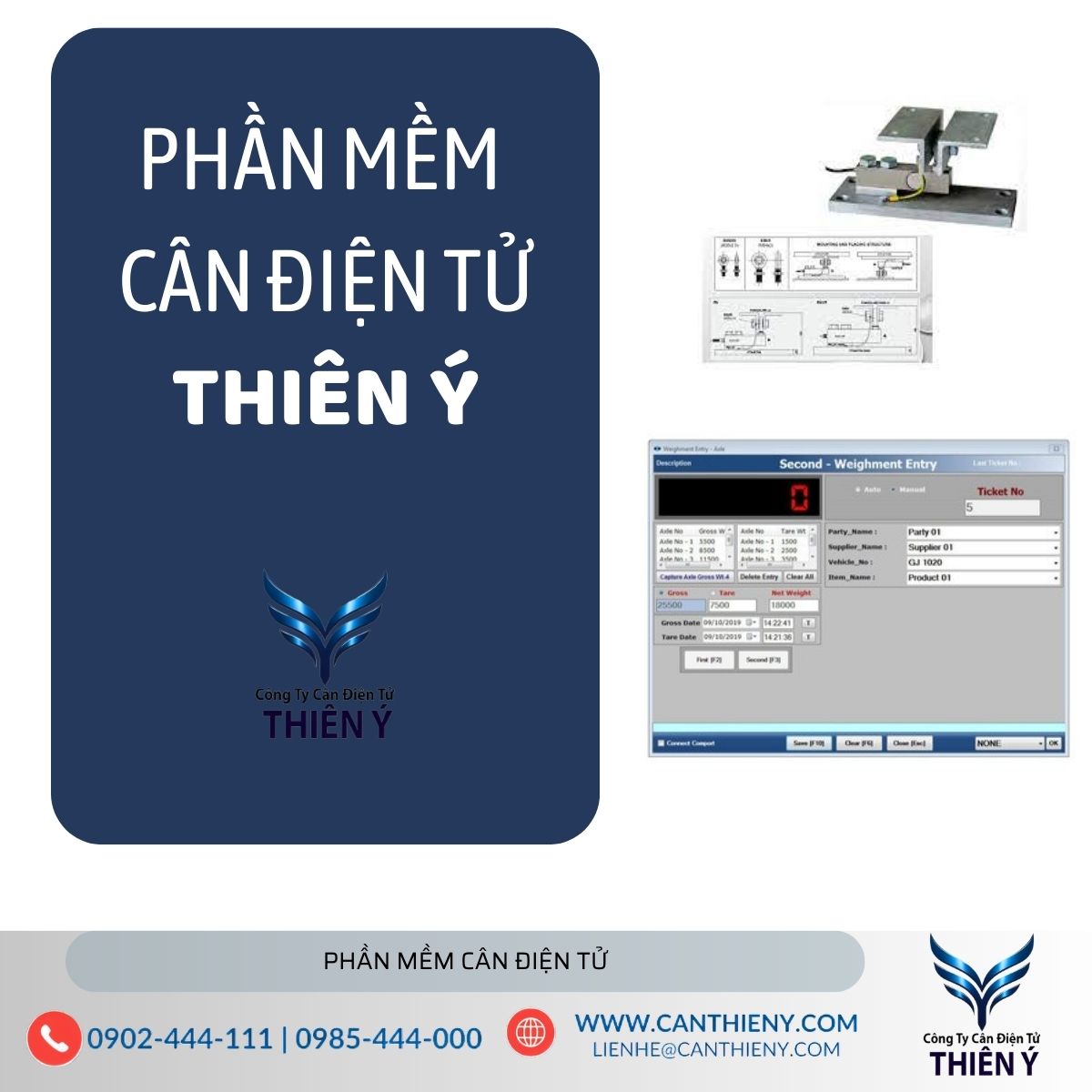 Phần mềm cân kết nối cảm biến loadcell chính hãng, đo lường chính xác