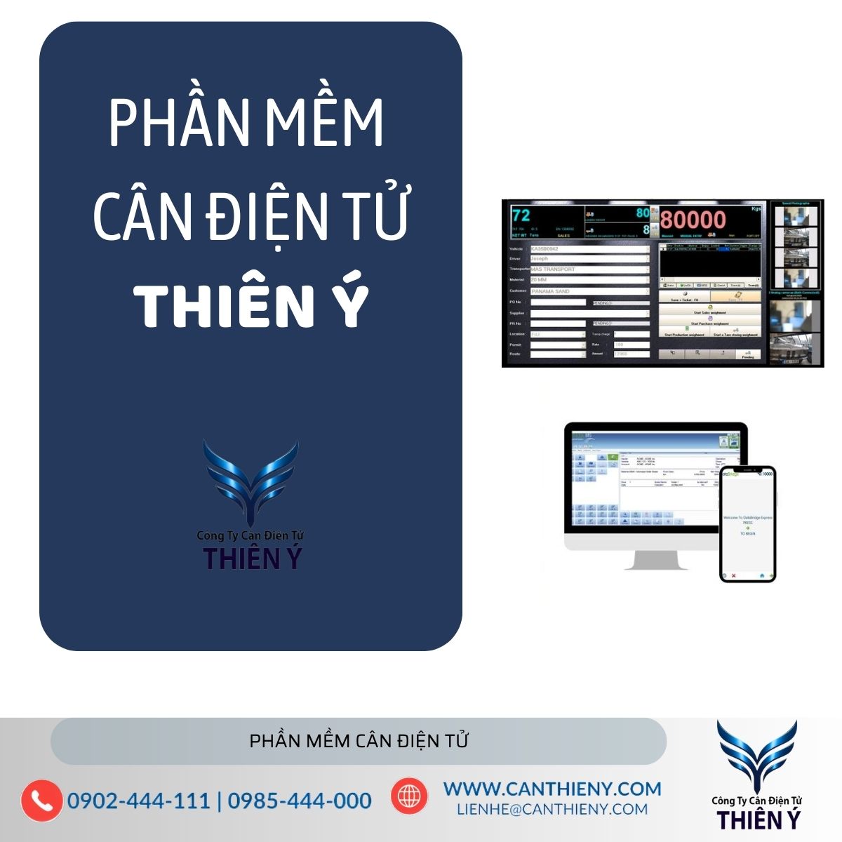 Phần mềm cân truy xuất dữ liệu từ xa Thiên Ý chính hãng