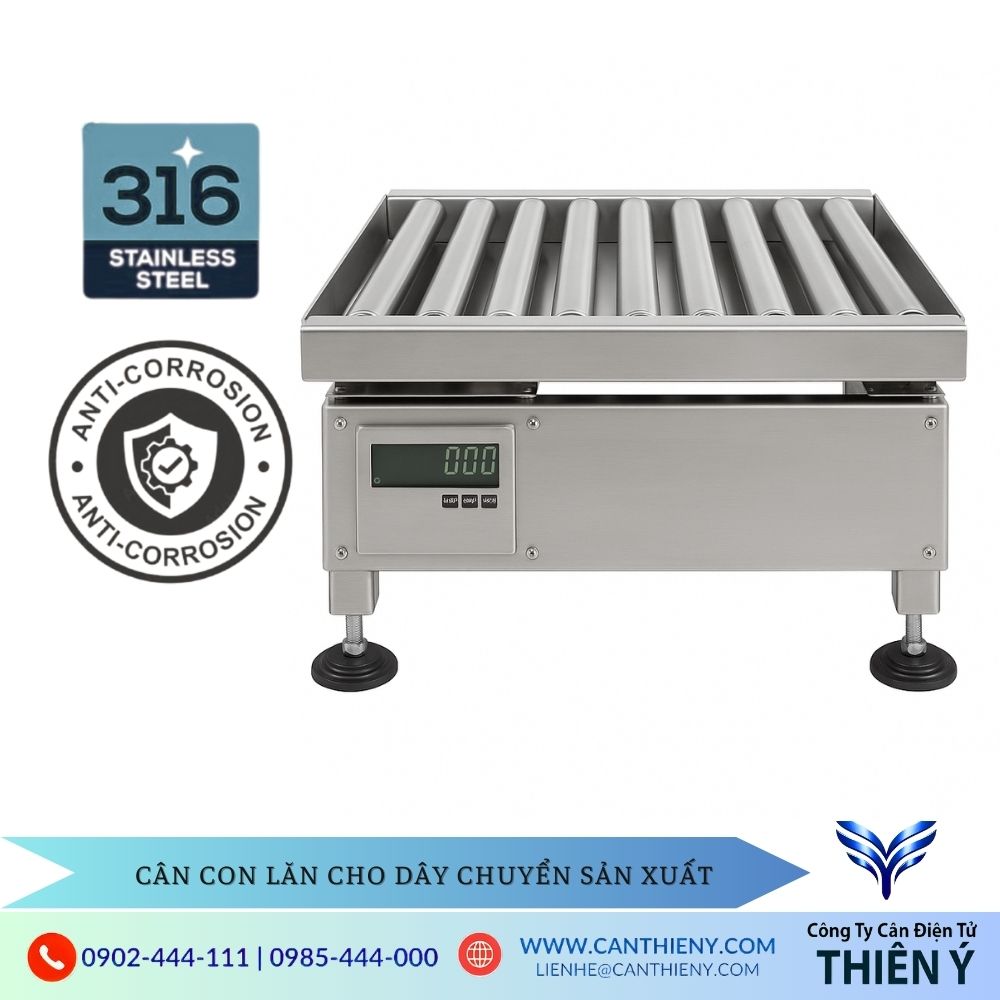 Cân Con Lăn Điện Tử Inox 316L - Chính Hãng , Bảo Hành 12 Tháng.