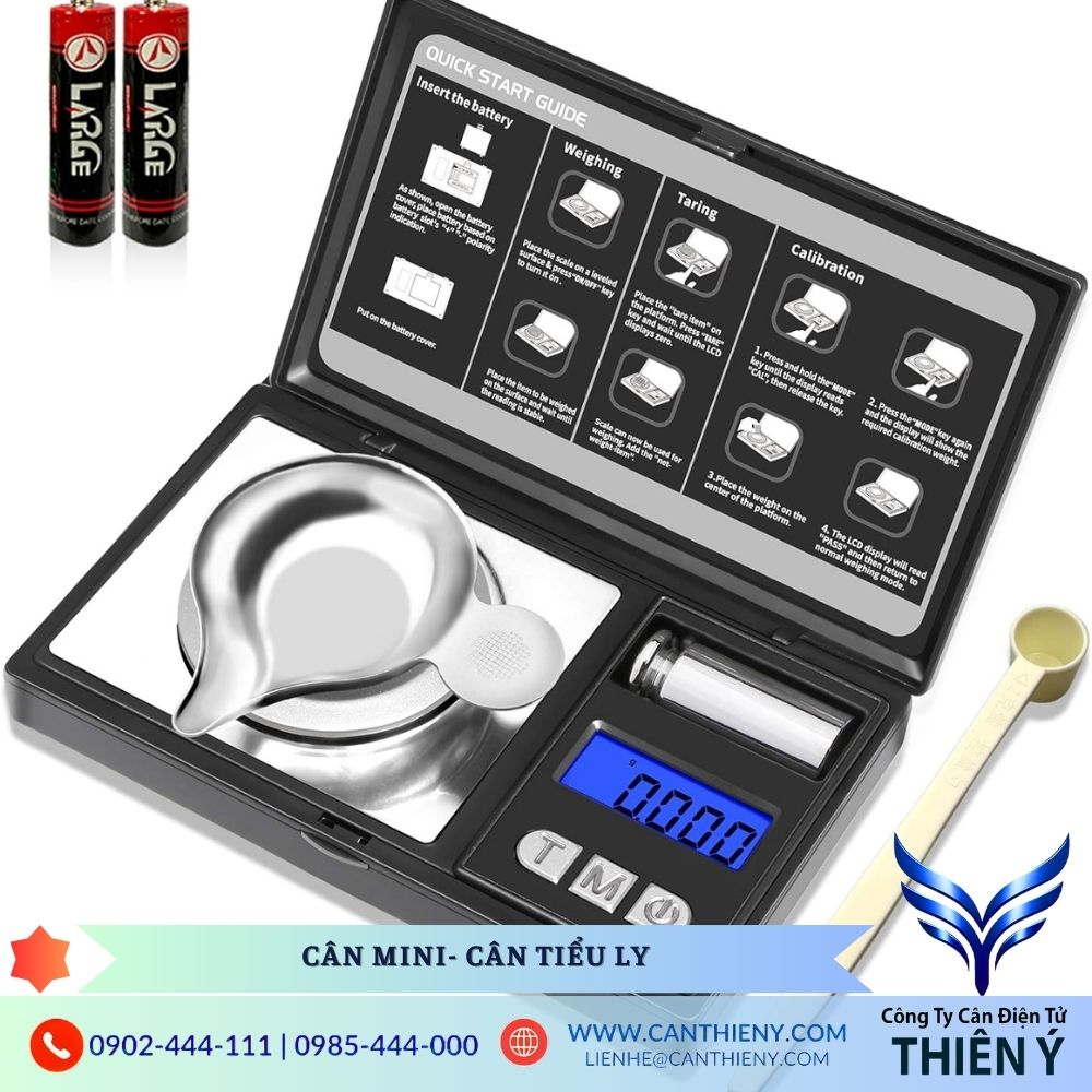 Cân điện tử bỏ túi 0.001g siêu chính xác chính hãng giá rẻ bảo hành 12 tháng