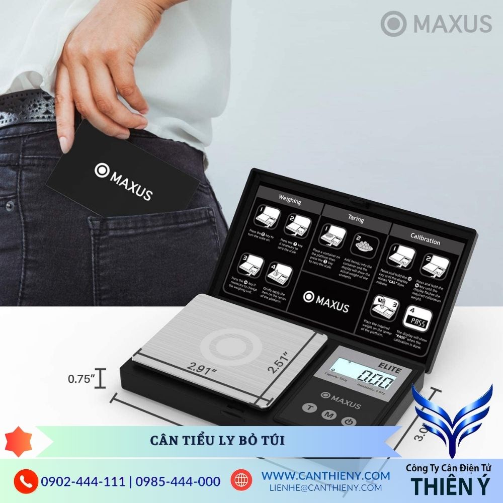 Cân Điện Tử Bỏ Túi 1kg - Chính Hãng, Bảo Hành 12 Tháng.