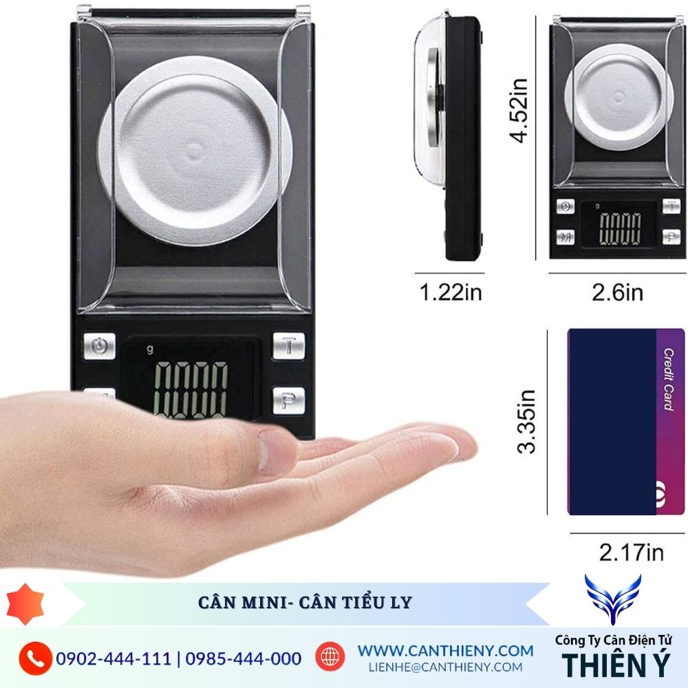 Cân điện tử bỏ túi siêu nhỏ gọn chính hãng, thiết kế mini tiện lợi, chính xác cao, bảo hành 12 tháng