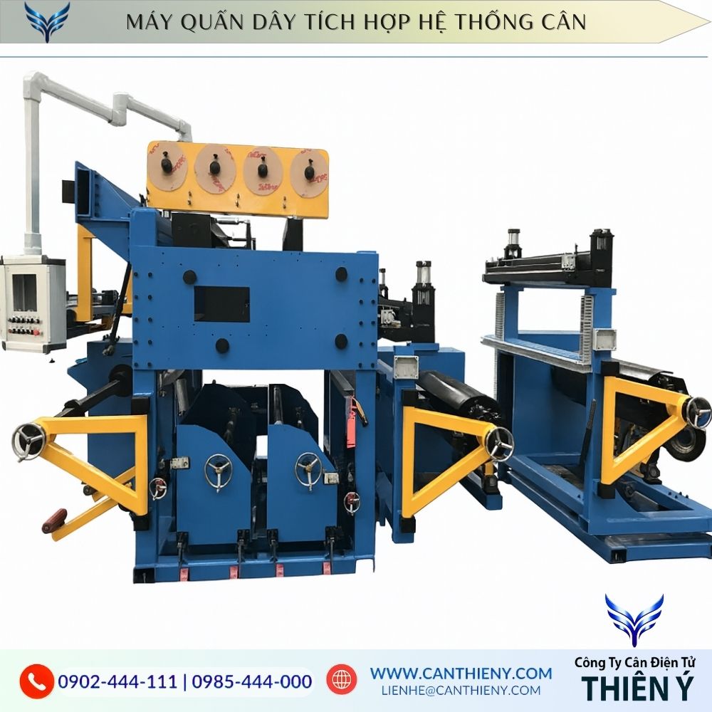 Hình ảnh Cân Quấn Cuộn Cáp Điện tích hợp máy quấn, cân realtime, chính hãng Thiên Ý, giá tốt, bảo hành 12 tháng.