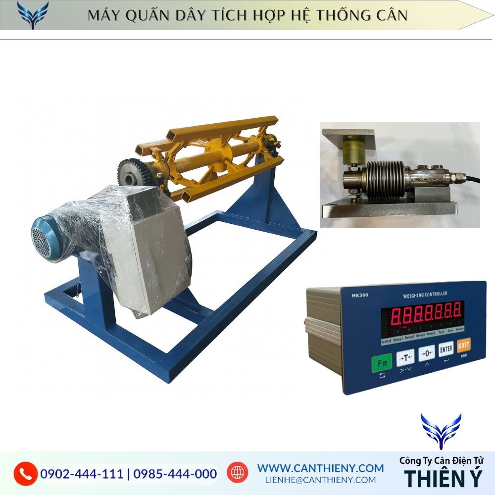 Hình ảnh Cân Quấn Cuộn Dây tích hợp máy quấn, cân realtime, chính hãng Thiên Ý, giá tốt, bảo hành 12 tháng.