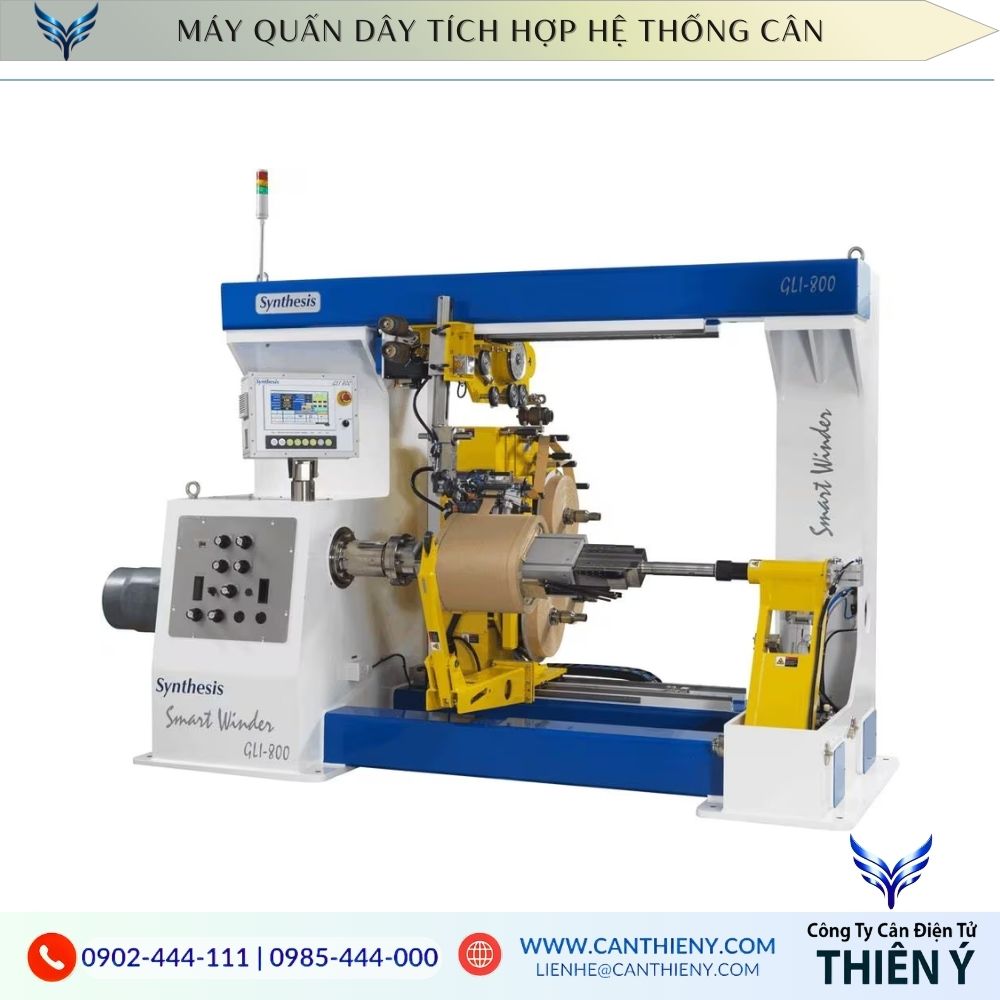 Hình ảnh cân quấn cuộn dây công nghiệp nặng Thiên Ý, tải trọng lớn, bền bỉ, bảo hành 12 tháng, chuyên dụng cho nhà máy sản xuất cáp và thép.