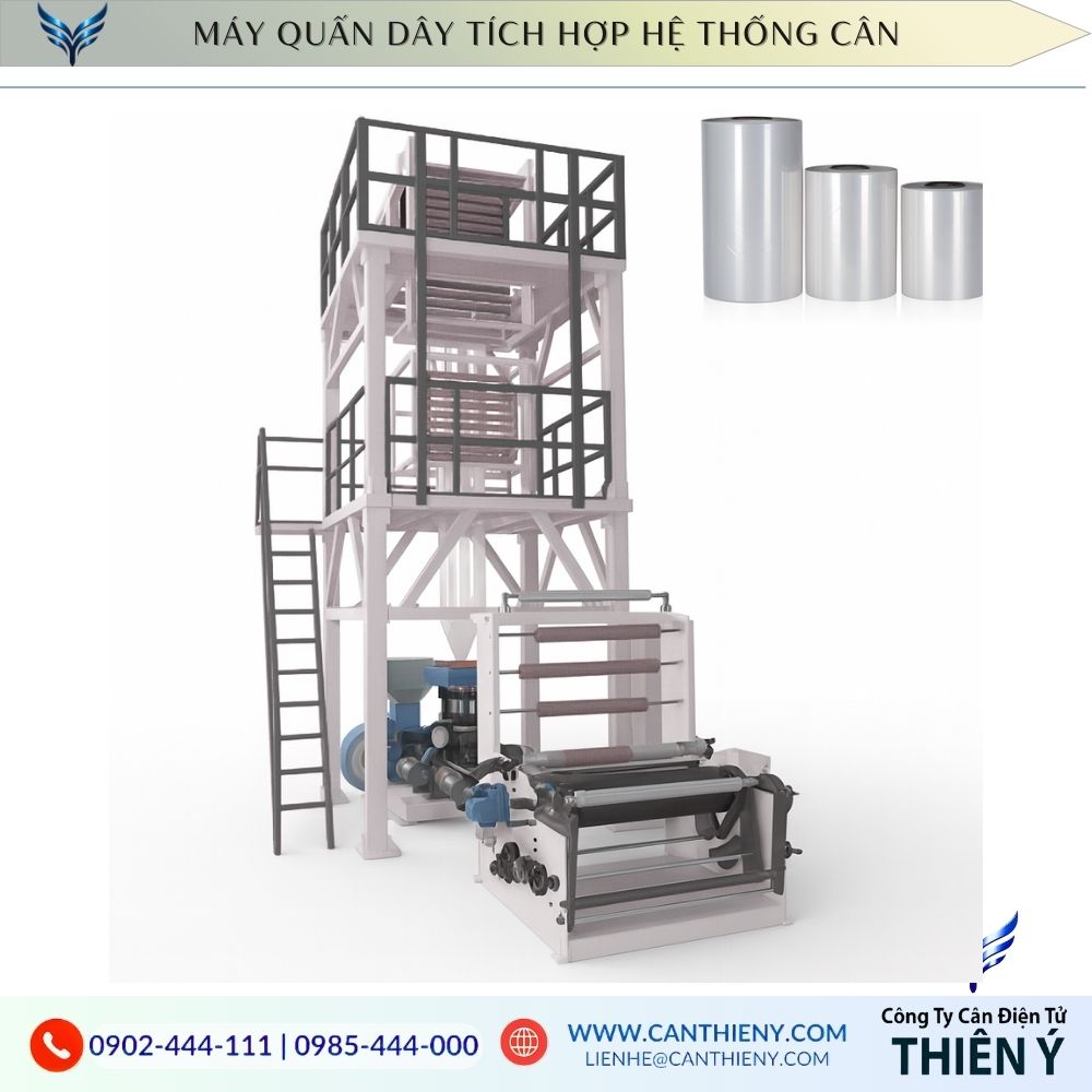 Hình ảnh cân quấn cuộn giấy Thiên Ý chính hãng, tải trọng lớn, bền bỉ, bảo hành 12 tháng, hỗ trợ sản xuất và in ấn bao bì.