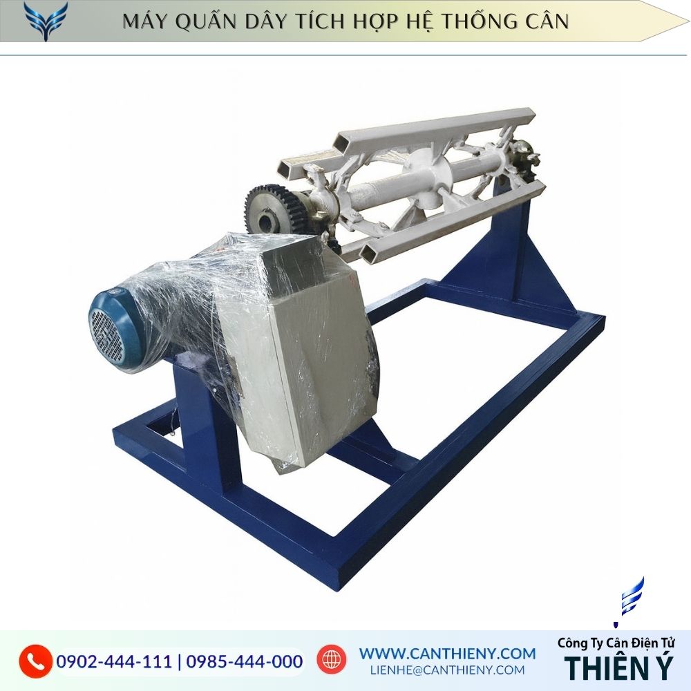 Hình ảnh cân quấn cuộn vải Thiên Ý chính hãng, thiết kế chắc chắn, bảo hành 12 tháng, chuyên dụng cho nhà máy dệt may.