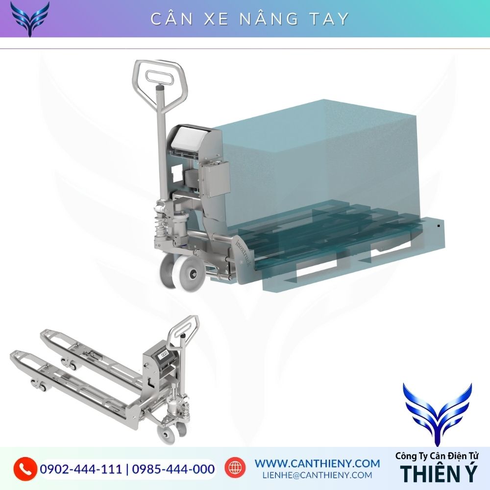 Hình ảnh cân xe nâng tay điện tử chống ăn mòn hóa chất inox 304/316, chính hãng, bền bỉ, bảo hành 12 tháng